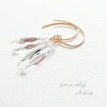 ロングクリスタル ピアス