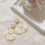 flower pearl×heart tassel