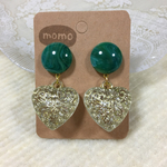 大人かわいい！アンティークハートの大ぶりピアス・イヤリング♡