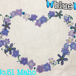 ♡押し花素材♡blue×blue♡バーベナ、ブルースター、紫陽花、カスミソウblue♡