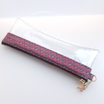 スケルトンポーチ　LIBERTY　リバティ　Heart Canopy 　ハート・キャノピー 　3GR 　ビニコのクリアポーチ　◇　ペンケース・ハブラシポーチにも