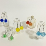 ビー玉のピアス/イヤリング【再販売】