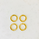 Matte Gold Textured Circle Parts《small》
