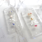 ❤︎×100 パープル押し花iPhoneケース