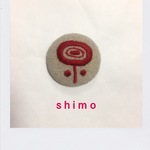 まるお花ブローチ(赤・新作)