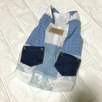 完成品🈹パッチワーク風ジャンパースカート 犬服 