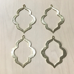 GOLD OVAL LEAF FLAME CHARM