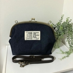 たっぷり入るデニムがま口ショルダー