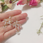 かすみ草風 小枝アクセサリー ピアス