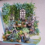 💓 ガーデンお部屋❤💗🌷🌼🌿🍀  ミニチュア  ドールハウス  ガーデン  ガーデニング カフェ                