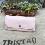 サンプル品/ジャバラに開く長財布/革の財布ヌメ色