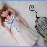 22cmドールサイズ　リカちゃんサイズ 　初夏のリセエンヌ　夏の空