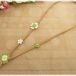 レザーネックストラップ★クローバー　金具変更可能