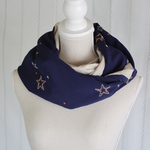 星空刺繍のシルクスヌード