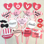新作ハート形ストロー♡フォトプロップス♡ピンクグラデーション♡結婚式や前撮りに