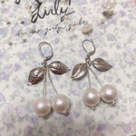 #103 シルバーチェリーピアス/イヤリング