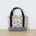 お散歩バッグ  ハリネズミ&ストライプ