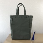 （受注生産）「ボックストート」たて長サイズ 「オリーブ」帆布トートバッグ 倉敷帆布8号
