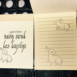  Mon seul les lapins  "振り向き美人"便箋