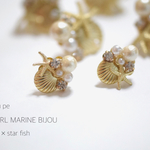 MINI マリンコットンパールビジュー ピアス・イヤリング  