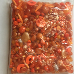 【32】大容量！アクリルビーズアソート オレンジ 500g