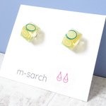 爽やかフルーツのキューブピアス