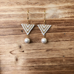 〈受注制作〉ビーズステッチ×パール ピアス
