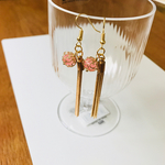 ピンクのチャイナ風ピアス
