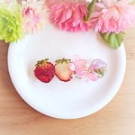 苺と紫陽花バレッタ