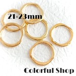 変形サークルリング21×23mm・ゴールド