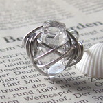 ハーキマーダイヤモンド原石リングDesign☆silverニューヨーク産