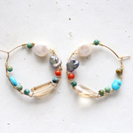 14KGF　turquoise pearl coral hooppierce [kgf0292] 
