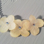 Ｋ様オーダー品　アナベル（紫陽花）押し花ネックレス