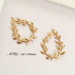  新商品　MT69　リーフデザイン　ティアゴールドチャーム　個性的　上品　30*23mm　2こ