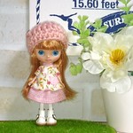 プチブライスNo.60 プチっこOF花柄トップス&ピンク系スカート