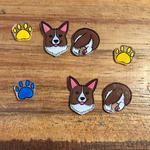 コーギー カーディガンのニッコリ＆尻尾ピアス