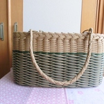 大きな収納かご(グリーン系）
