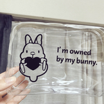 立ちみみうさぎさんのビニールポーチ