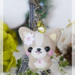 ☆ご予約品☆イニシャルS*羊毛チワワ*キーホルダー