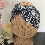 クロスヘアバンド リバティ Yoshie(CHECK&STRIPE限定 ネイビー) 大人用