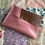 ＊sale＊本革ポケットティッシュケース ピンク×ブラウン