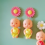 👶チューリップベビーの耳飾り🍄