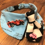 犬・猫29～31　cocoちゃんネクタイチョーカーNEO　レース・スポーツカー・ブルー