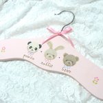 　かわいい子供用ハンガー（パンダ・ウサギ・クマ）