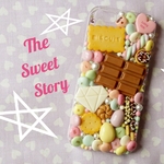 iPhone5c専用☆デコケース(板チョコ＊ビスケット /  クリア)