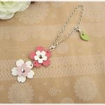 バッグチャーム☆レザー素材★ピンク桜