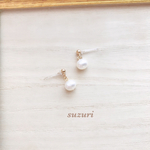 再販12❤️売れ筋✨樹脂ポスト　究極淡水パールピアス