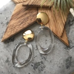 クリア変形リングピアス