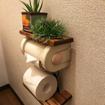 トイレットペーパーシェルフ&ホルダー  リサイクルウッド