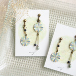 花火（青) イヤリング／ピアス
